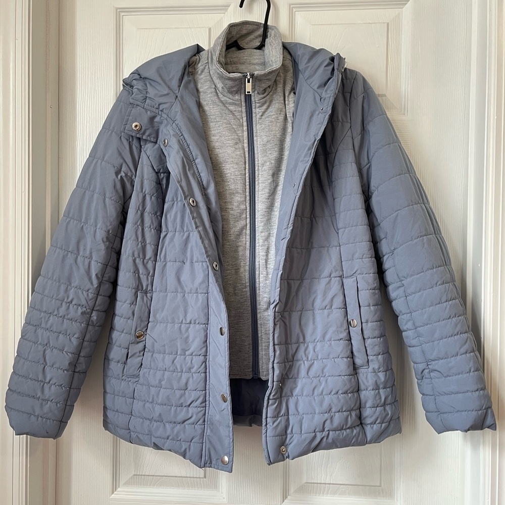 NVLT Blue Puffer Jacket Zipper Layer Size XS